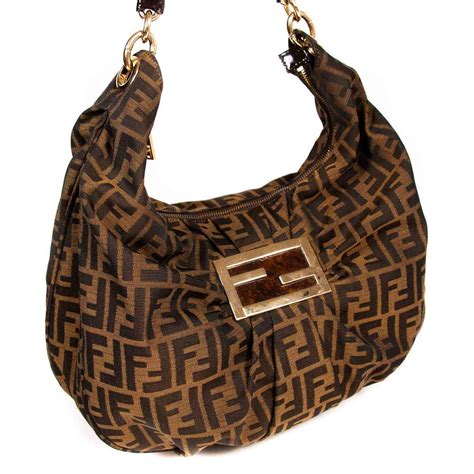 fendi zucca hobo shoulder bag|Fendi bag authentication.